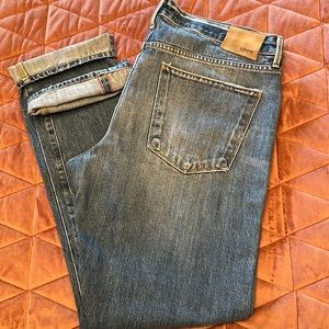 Lucky Brand Selvedge stitched denim. Made in USA